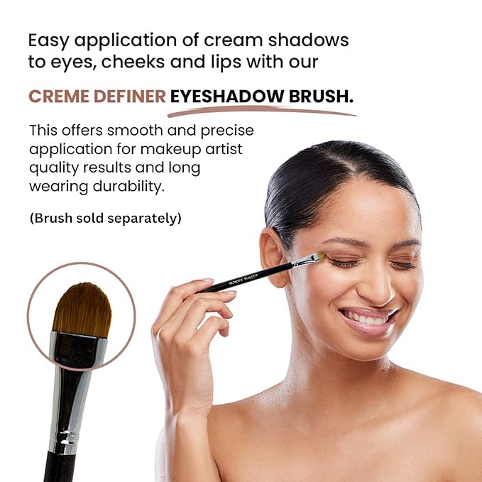 Mommy Makeup Any Wear Creme Eyeshadow - Waterproof, Crease-Proof, Long Lasting, High Pigment, Oil-free - Cream to Powder for Eyes, Cheeks & Lips (Hot Fudge)