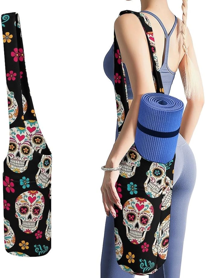 Portable Yoga Mat Carrier Single Shoulder Bag with Pocket Spacious for Yoga Gym Fitness Travel