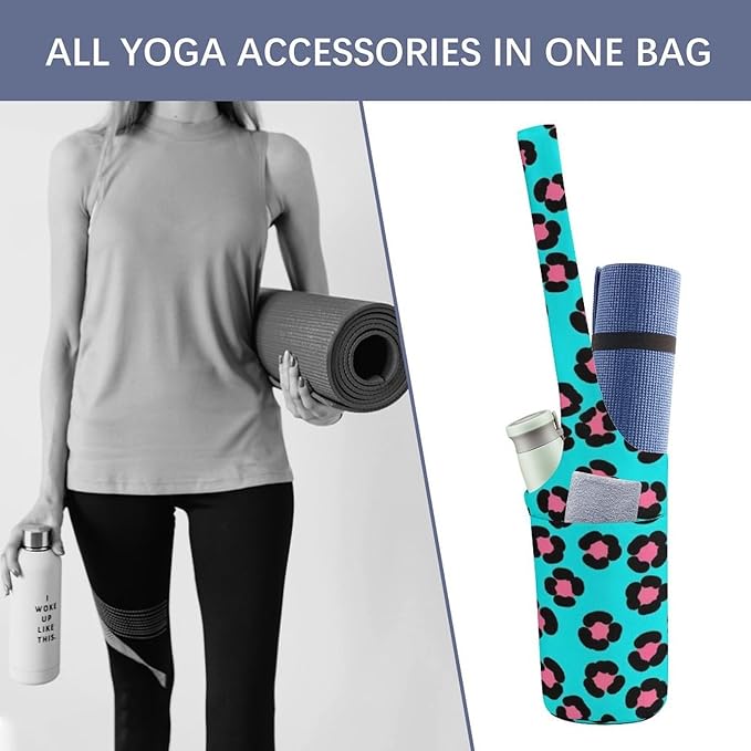 Stylish Yoga Mat Bag for Women Exercise Mat Holder with Shoulder Strap Yoga Mats Totes Sports Storage Bag