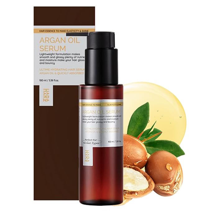 Argan Oil for Hair - Moraccan Oil for Hydrates, Repairs Dry, Frizzy, Damaged Hair, Repairs Frayed Ends, Smooths & Strengthens, Suitable for All Hair Types, 3.38 Fl Oz