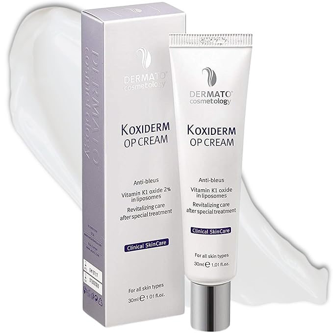 Anacis Vitamin K1 Oxiderm Cream Minimizing Appearance of Old and New Scars, Dark Eye Circles, Bruises, Varicose Veins, Purpura and Redness 1.01Oz