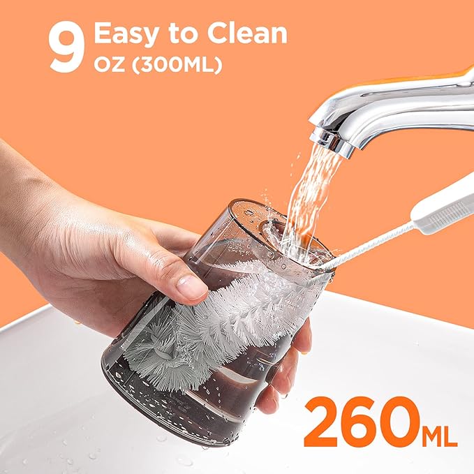 Bitvae Cordless Water Dental Flosser for Teeth, Portable Water Teeth Cleaner Picks, 6 Jet Tips 3 Cleaning Modes, IPX7 Waterproof Water Dental Picks, Coral Orange