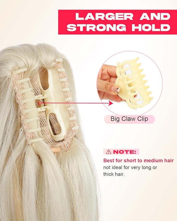 Ponytail Extension – 16” Claw Clip in Ponytail Hair Extensions Natural Soft Synthetic High Pony Tail Hairpieces for Women (Light Brown with Highlights, 16 inch)