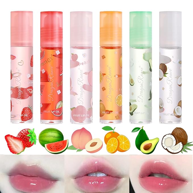Moisturizing Lip Oil 6 Pcs Roll-on Lip Oil Moisturizing