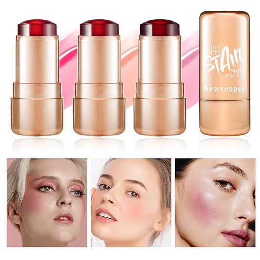 3pcs Jelly Blush Stick, Multi-purpose Lip and Cheek
