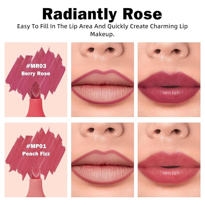 KIMUSE Lip Stain Tip Marker Set, Long Lasting Long