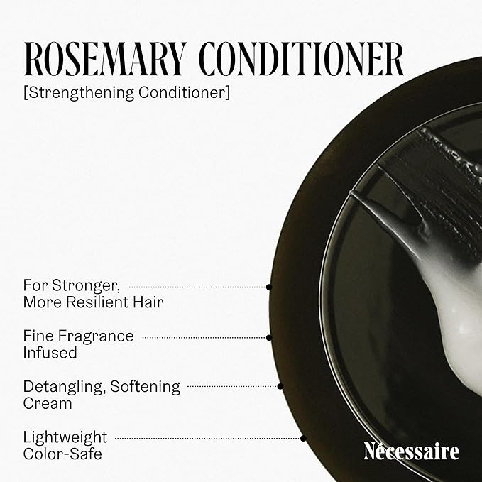 Nécessaire Rosemary Hair Duo | Multi-Protein Strengthening Rosemary Shampoo and Conditioner Set For Thinning Hair. For Women + Men. Free Of Sulfates. Color-Safe. 500 ml / 16.9 fl oz