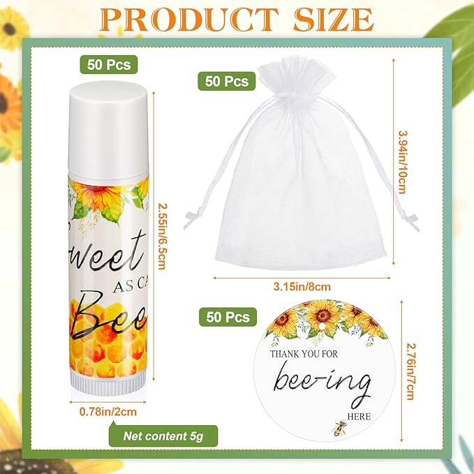 Fumete 50 Set Bee Favors Baby Classroom