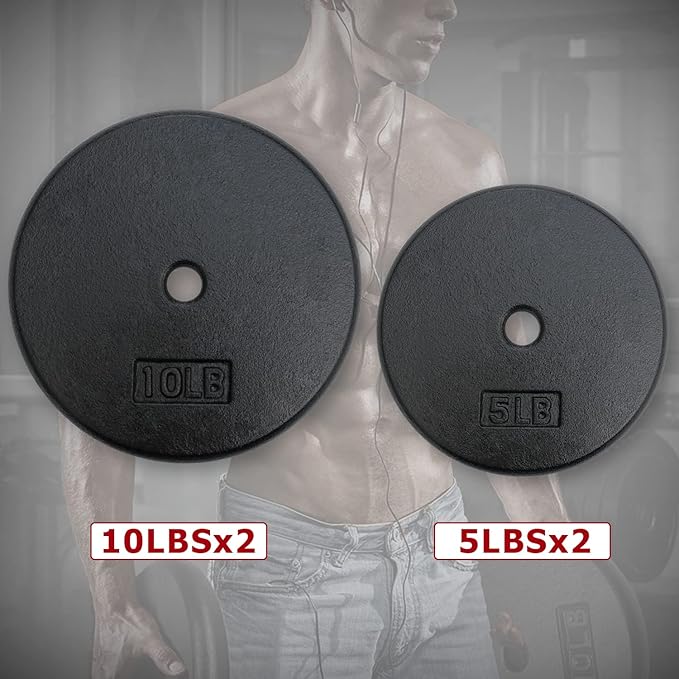 A2ZCARE 1 inch Weight Plates Set 1.25 lbs 20 lbs, 1 inch, 1 inch