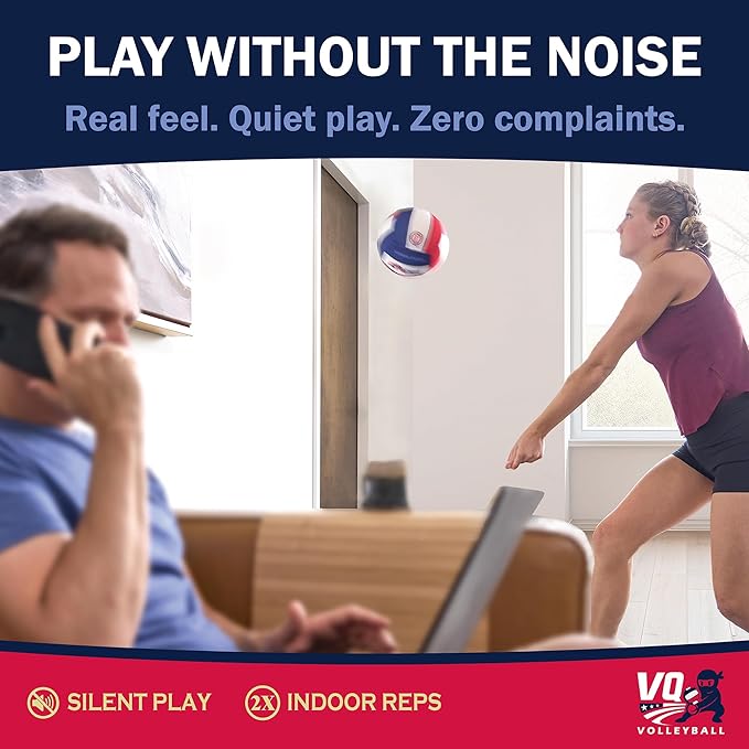 Premium Soft Volleyball - Foam, Silent, No-Deflate, Official Size & Weight, Durable Indoor Volleyball for Training, Games & Practice - Soft on Arms, Safe for House