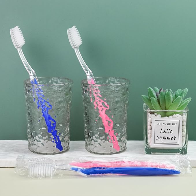 200 pcs Prepasted Disposable Toothbrushes Bulk Individually Wrapped Pre Pasted Soft Bristle Tooth Brush Set Travel Toothbrushes for Homeless Gift Hotel Camping Travel