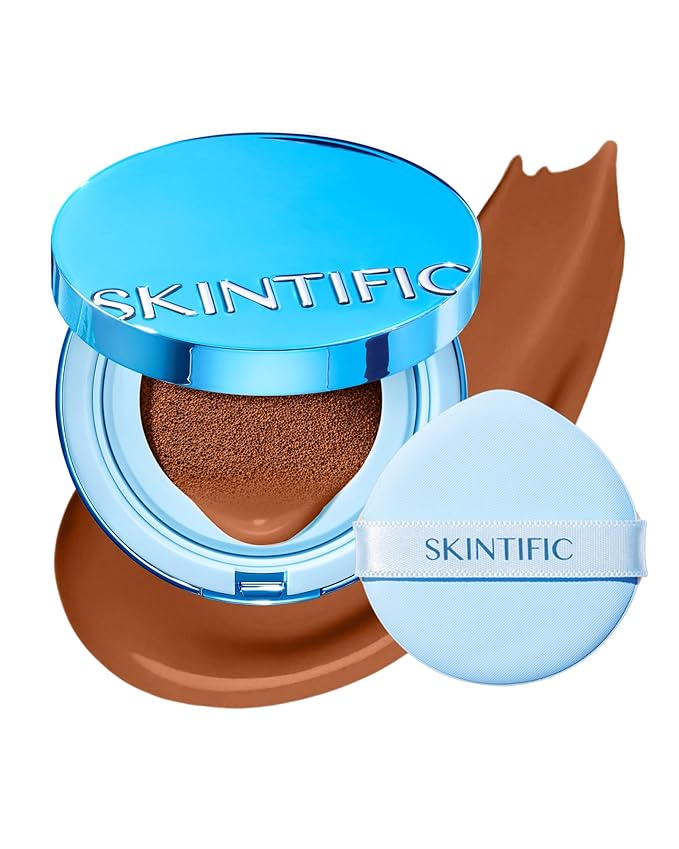 Velvet Matte Cushion Foundation Blue #08N Rich Toffee| Full Coverage,12H Oil Control,Ideal for Oily & Combination Skin,Waterproof,Long-Lasting, Lightweight, Hydrating,Transfer-Proof