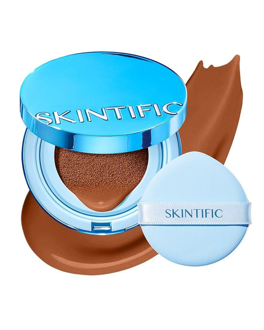 Velvet Matte Cushion Foundation Blue #08N Rich Toffee| Full Coverage,12H Oil Control,Ideal for Oily & Combination Skin,Waterproof,Long-Lasting, Lightweight, Hydrating,Transfer-Proof