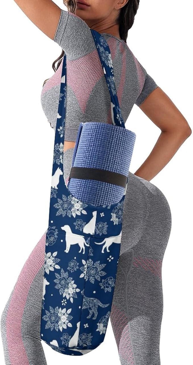 Stylish Yoga Mat Bag for Women Exercise Mat Holder with Shoulder Strap Yoga Mats Totes Sports Storage Bag
