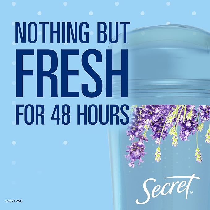 Secret Deodorant, Clear Gel, Lavender Scent | For Women | 2.6 oz | Pack of 2 | Fresh Collection