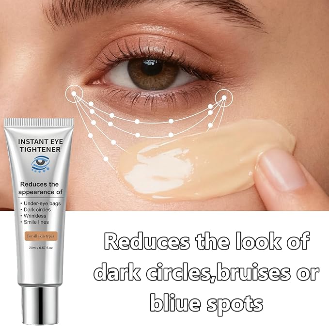 Instant Under Eye Lift Serum - Anti-Aging Formula for Under Bags and Wrinkles, Temporary Eye Tightener Cream Firming Primer Visibly Improves Dark Circles, Fine Lines & Crow's Feet, 1 PC, 0.7 Fl.Oz