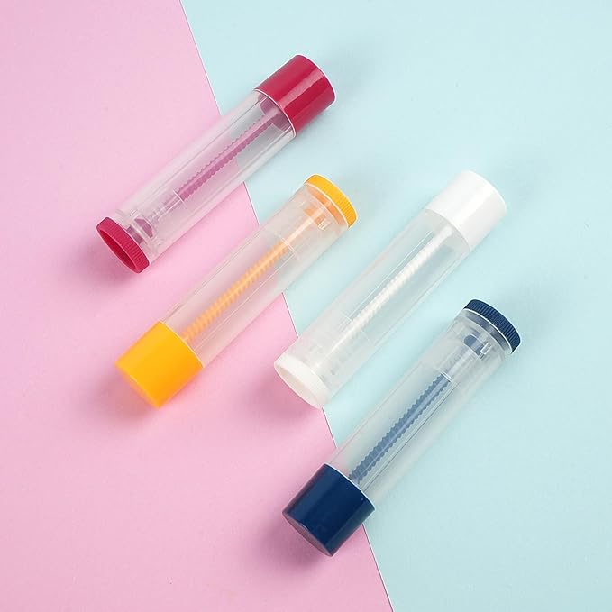 LotFancy Lip Balm Tubes, 60 Empty, Blue