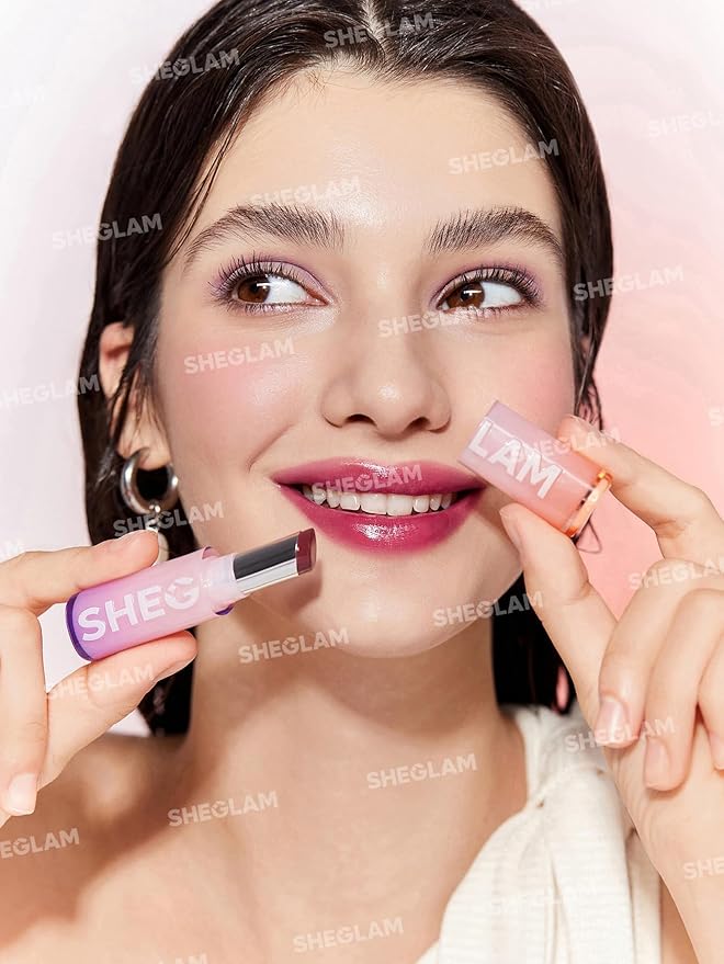 SHEGLAM Mirror Kiss High-Shine Lipstick Silky Jelly Texture Hydrated&Smooth Lip Gloss-Rent Free
