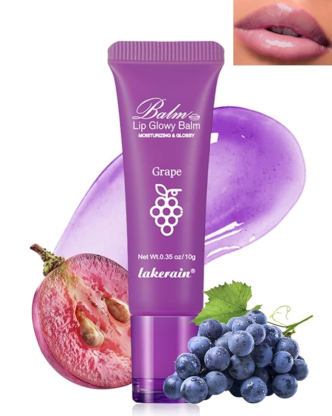 Moisturizer Lip Glowy Balm, Hydrating & Women-4#Grape
