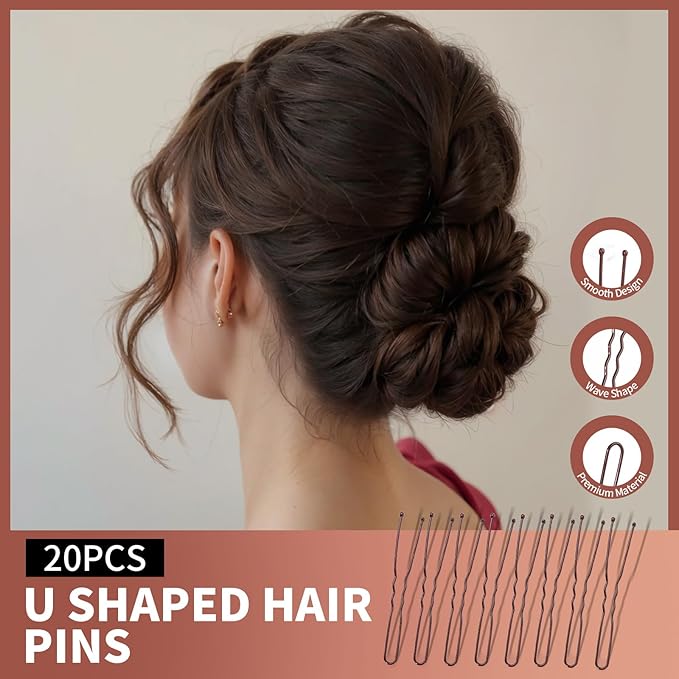 Teenitor Hair Accessories Kit for Woman & Girls: 500pcs Elastic Hair Bands; 30pcs Ponytail Holders, 30pcs Seamless Thick Hair Bands; 40pcs Bobby Hair Pins (Brown)