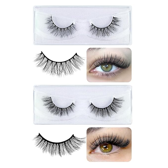 MAGEFY 20 Pairs 4 Styles Eyelashes, 7mm-18mm Lashes Natural Look to Dramatic False Eyelashes with Portable Boxes,Style-1