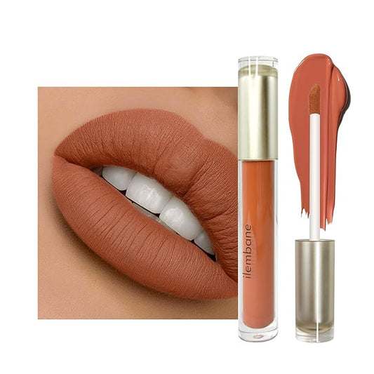 ilembane Smoky Rose Liquid Lipstick - Long-Lasting, Smudge-Proof, Transfer-Resistant Lip Color,Waterproof, Non-Transfer Formula (Moonlit Melody)