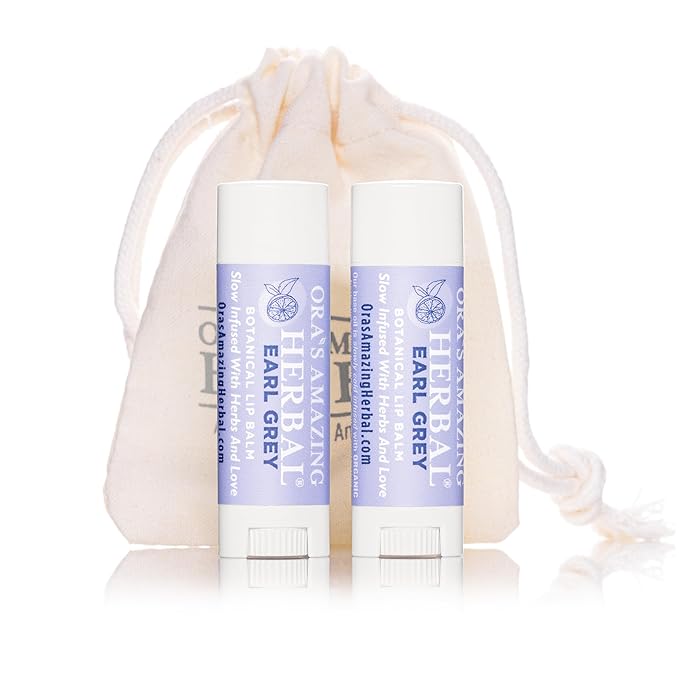 Natural Earl Grey Lip Balm, Bergamot Herbal