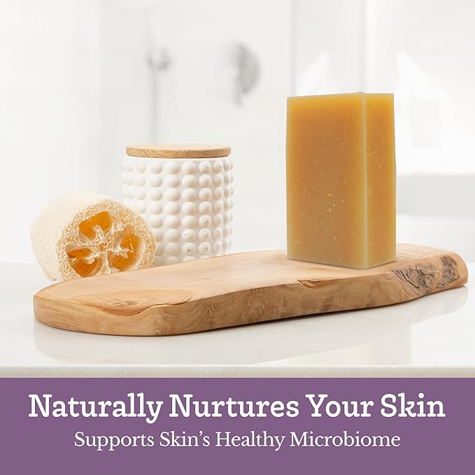 Southern Natural Goat Milk Soap Bar (Lavender Vanilla 3 Pack) For Dry Sensitive Skin. Natural, Handmade Soap For Men, Women, Kids & Baby. Use On Face & Body