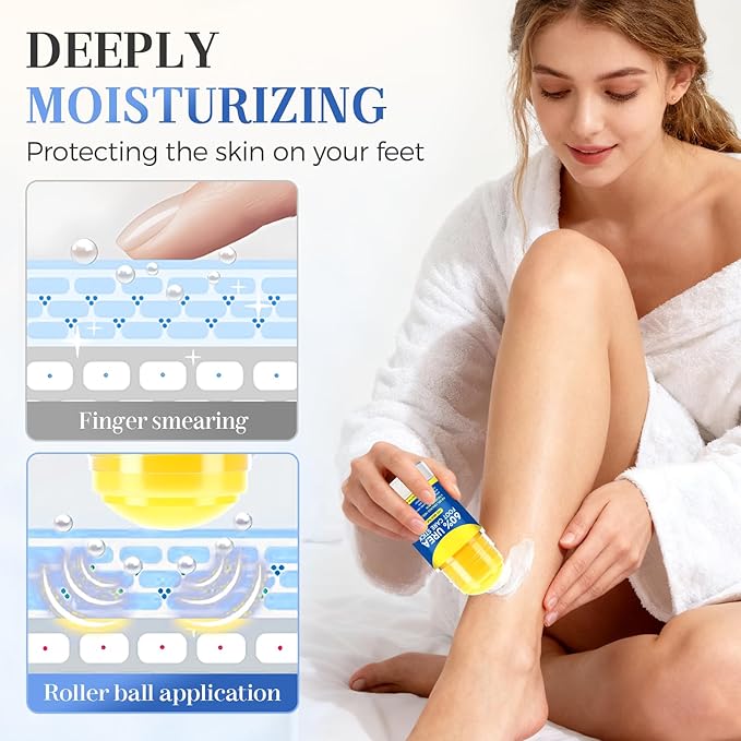 Hydrating and Anti-Cracking Foot Cream, 2025 Moisturising and Relieves Cracking and Dryness Foot Cream, Hand and Foot Repair Cream for Women & Men Callused, Feet, Knee, Elbow, Hand (BU-3PCS, #01)