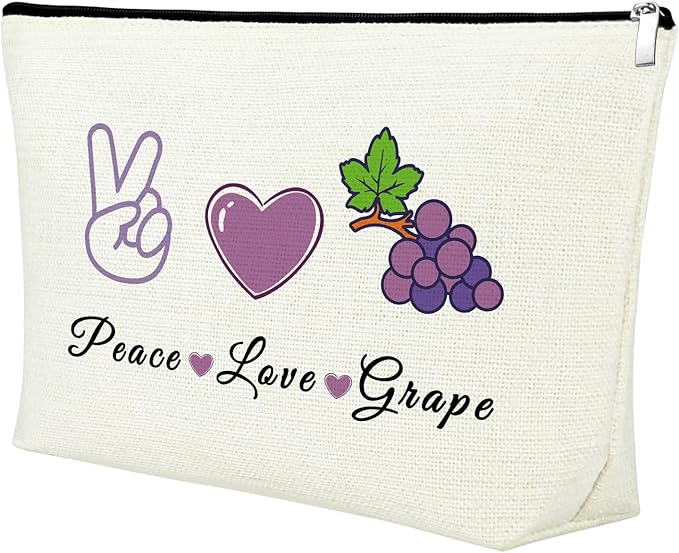 Mxrymvu Fruit Lover Gifts Makeup Bag Gifts for Grape Lovers Fruit Themed Gifts for Adults Cosmetic Bag Friendship Gift for Girls Fruit Gifts for Women Birthday Party Gift Travel Pouch