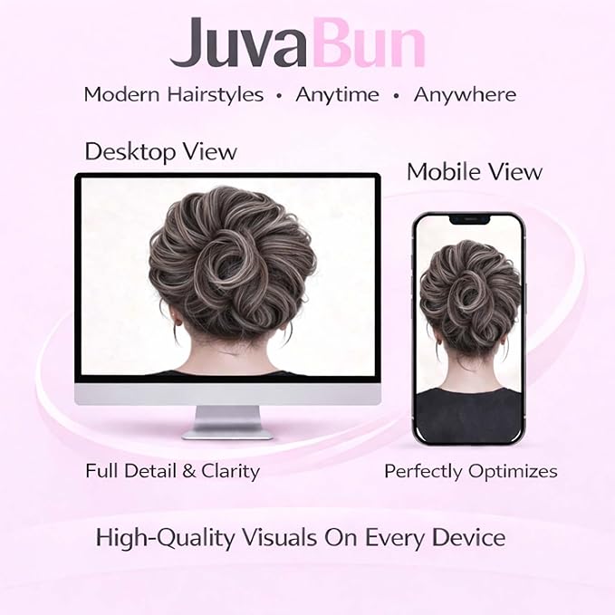 Juvabun Messy Bun 2.0 Brownish Gray Hair Bun Extension Messy Bun Scrunchie Lightweight Washable for Women Updos