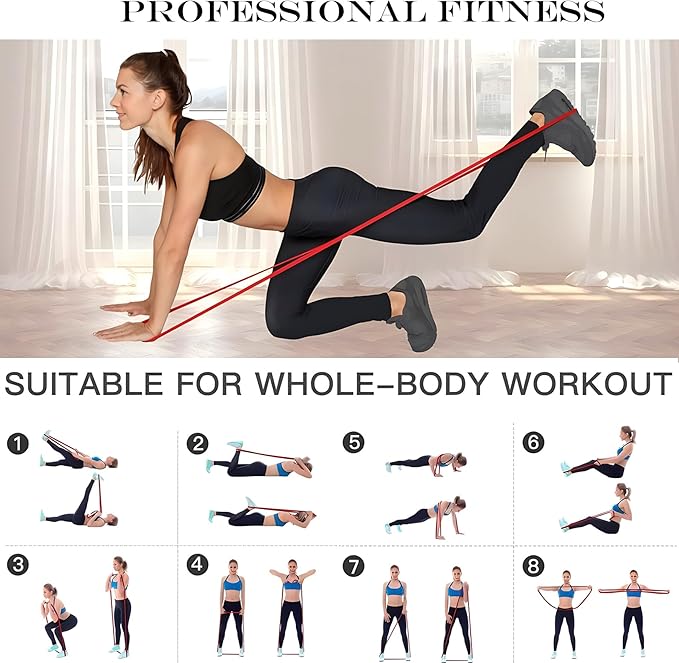 Pull Up Assistance Bands - Resistance Bands Set - Multi-Level Resistance, Fitness Band, Full Body Training, Suitable for Exercise and Physical Therapy Exercise Bands