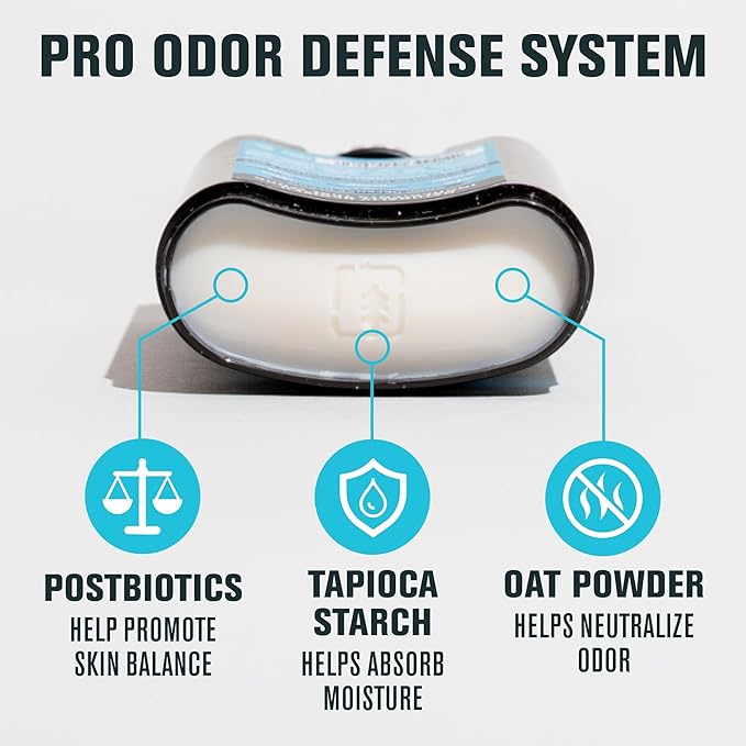 Every Man Jack Men's Pro Deodorant - 48-Hour Odor Defense Blend - Aluminum Free - Contains Postbiotics, Tapioca Starch & Oat Powder - Coconut + Vanilla Scent - 2.6 oz - 1 Pack