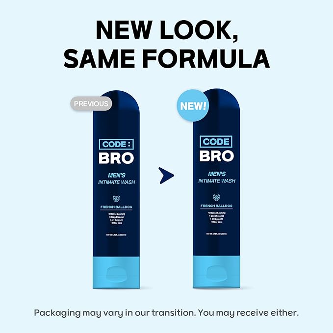 Code Bro Men's Intimate Wash French Balldog - Shower Stuff for Men (250ml, 8.45 fl oz)