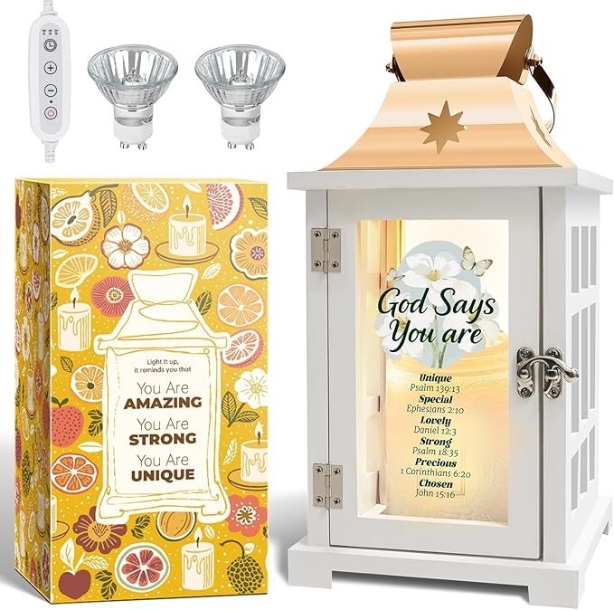 Christian Gifts for Women Birthday, Candle Warmer Lamp with Timer Dimmer, Christmas Birthday Gifts for Mom Women Sister, House Warming Gifts, Decorations for Room Home Decor, Wax Melt Warmer