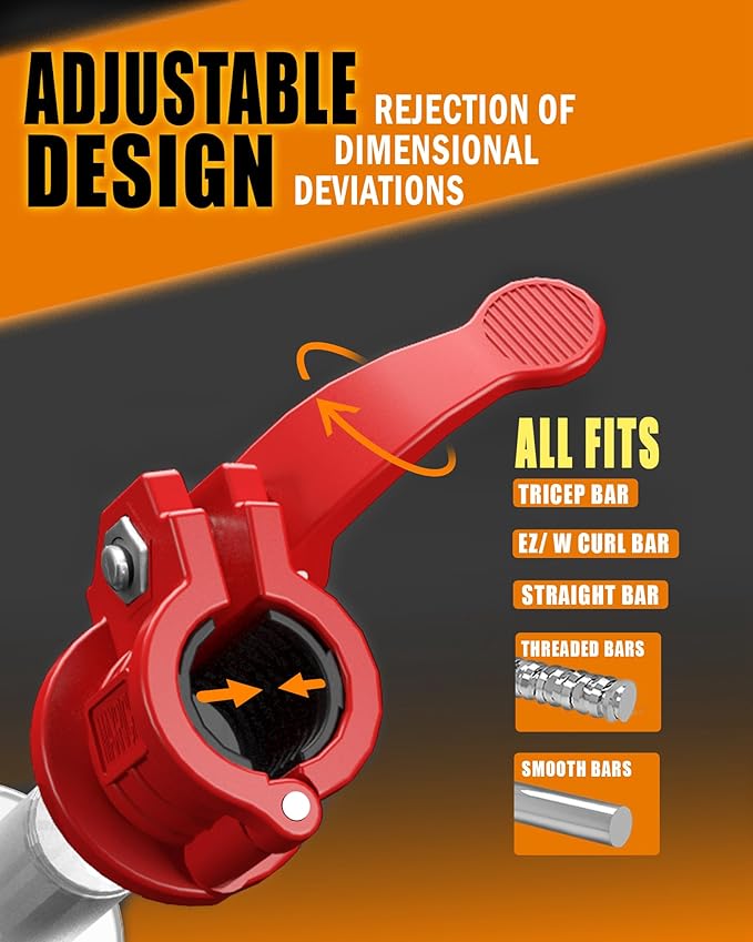 Barbell Clamps 1 Inch or 2inch - 2 0.98-1.18inch)