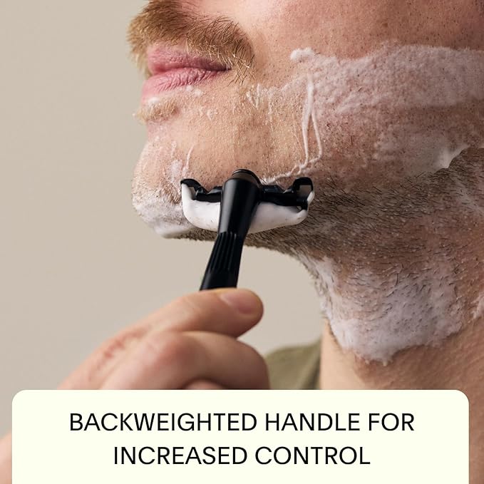 Leaf Twig Razor by Leaf Shave, All-Metal Single Blade Razor for Men & Women, Fixed Head w/Magnetic Load Assist, Includes 5 Stainless Steel Blades - Face Shaving, Lighter Hair, Sensitive Skin - Chrome