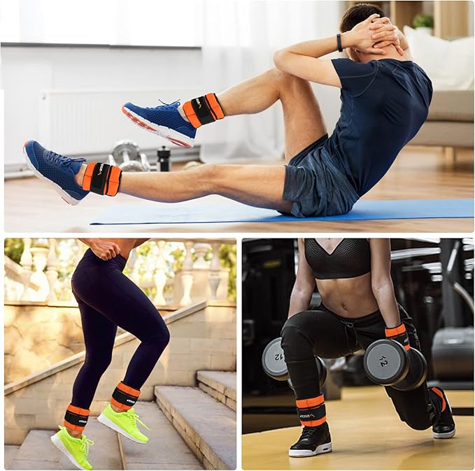APEXUP 7 lbs/Pair Adjustable Ankle Weights for Women