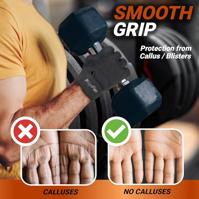 Workout Gloves for Men & Women - Weight Lifting & Gym Gloves with Enhanced Grip, Wrist Support & Palm Protection - Fitness, Training, Crossfit, Cycling & Exercise