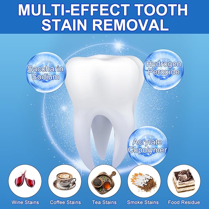 Sensitive Teeth Whitening Strips Kit - 28 Strips Whitener Safe Whitestrip,14 Treatments Sodium Hydroxide Teeth Whitener for Coffee, Wine, Tobacco, and Other Stains