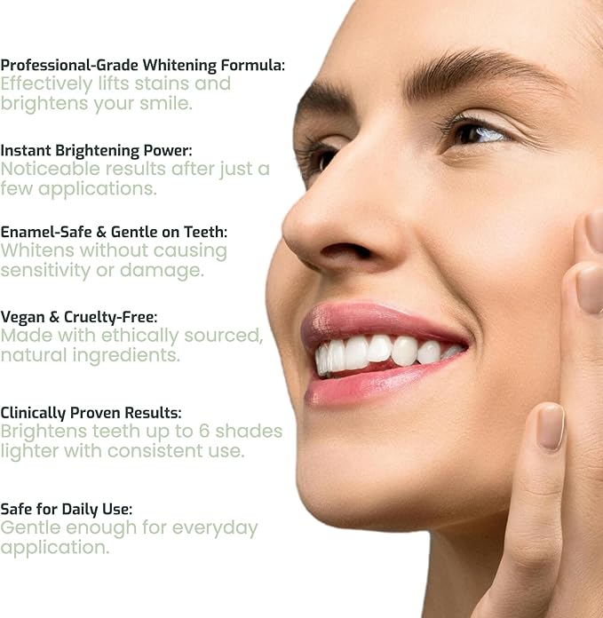 Nudge Whitening Kit with 10% Nano Hydroxyapatite Toothpaste 4.5 oz & Whitening Gel Pen 2 ml – Fluoride Free, SLS Free, Helps Reduce Surface Stains and Support a Brighter Smile