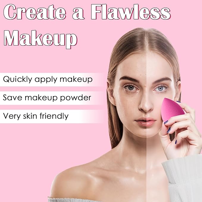 GZIXBDA Makeup Brush Set, 43Pcs Makeup Tool Set Premium Synthetic Foundation Concealers Powder Eye Shadows Makeup Brushes Kit for for Beginner Professional, Rose Pink