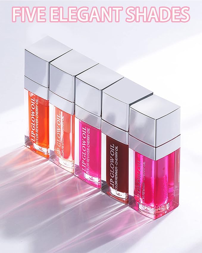 Plumping Lip Glow Oil,Hydrating Tinted Lip Gift