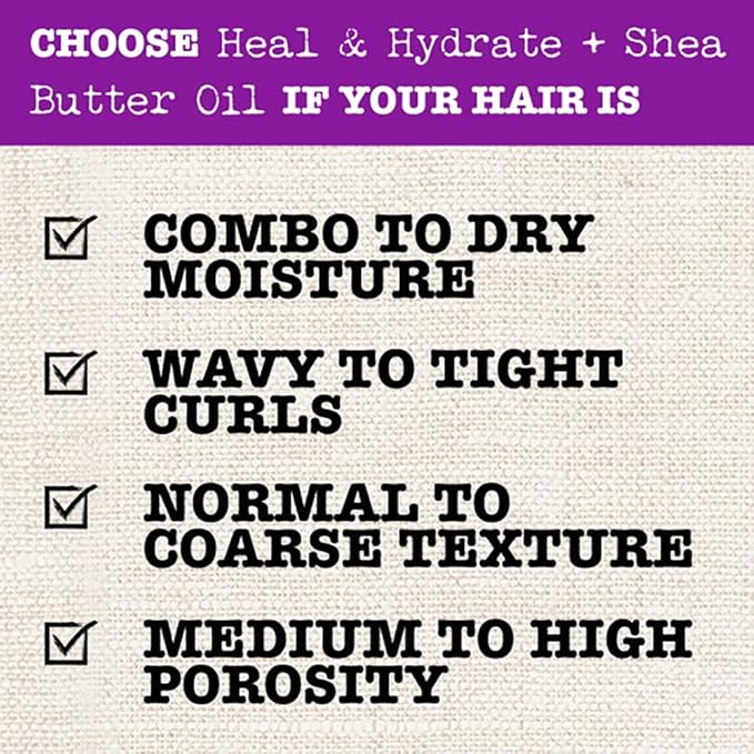 Maui Moisture Heal & Hydrate + Shea Butter Shampoo & Conditioner Bundle, Hair Care Set with Shea Butter & Aloe Vera for Dry, Damaged Waves & Curls, Silicone-Free, Two Pack, 2 x 13 fl. oz