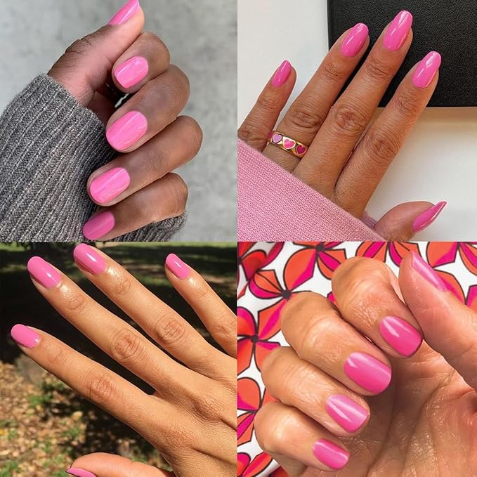 Olive & June Long Lasting Nail Polish | Valentine's Day | Gel-Like Finish No Lamp Needed | Lasts up to 10 days | Salon-Quality 15-Free Vegan Cruelty-Free Chip-Resistant | Grateful & Kind Pure Pink