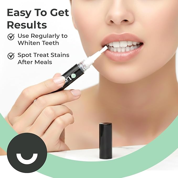 Lewie Teeth Whitening Wand – Dentist-Developed Brightening Pen, Enamel-Safe Formula, Natural Ingredients, Gentle Stain Removal, 4 ml, 1 Pack