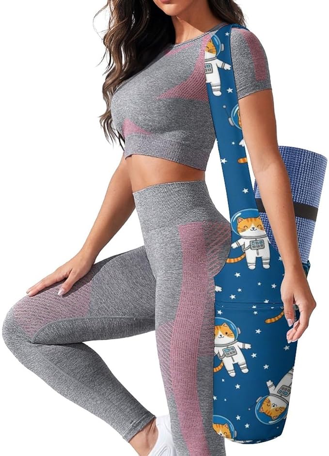 Stylish Yoga Mat Bag for Women Exercise Mat Holder with Shoulder Strap Yoga Mats Totes Sports Storage Bag
