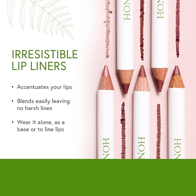 Honeybee Gardens Irresistible Lip Liner In Fantasy, Deep Red Berry Color, Long-Lasting, Gluten-Free, Vegan, 0.04 oz
