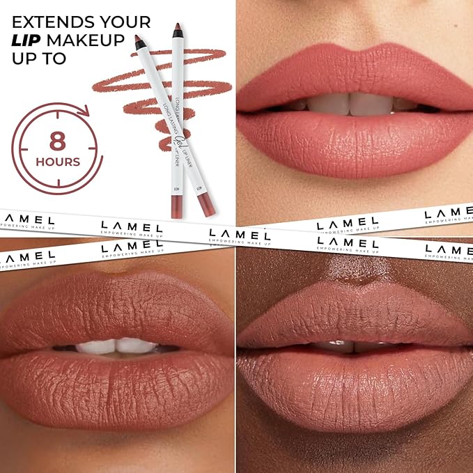 Matte Gel Lip Liner Pencil - Weightless & CreamyTexture - Sharpenable - Longwear & Waterproof - High Pigmented & Flawless Finish - Cruelty-free & Paraben-Free - 403, 1,7g/0.05oz. (Burnt Ocher)