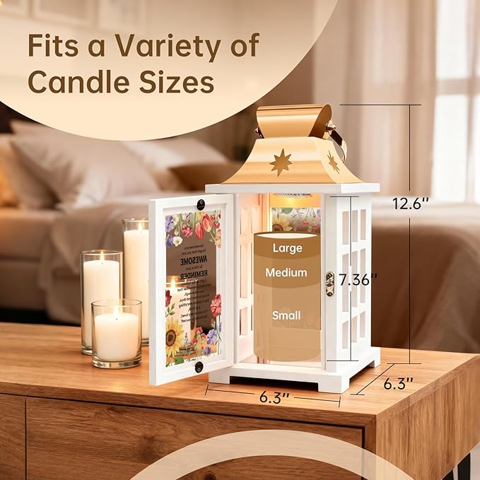 Inspirational Gift Ideas - Thank You Gifts for Women Men Friends - Appreciation Gifts for Coworker - Motivational Quote Candle Warmer Lamp Lantern with Timer